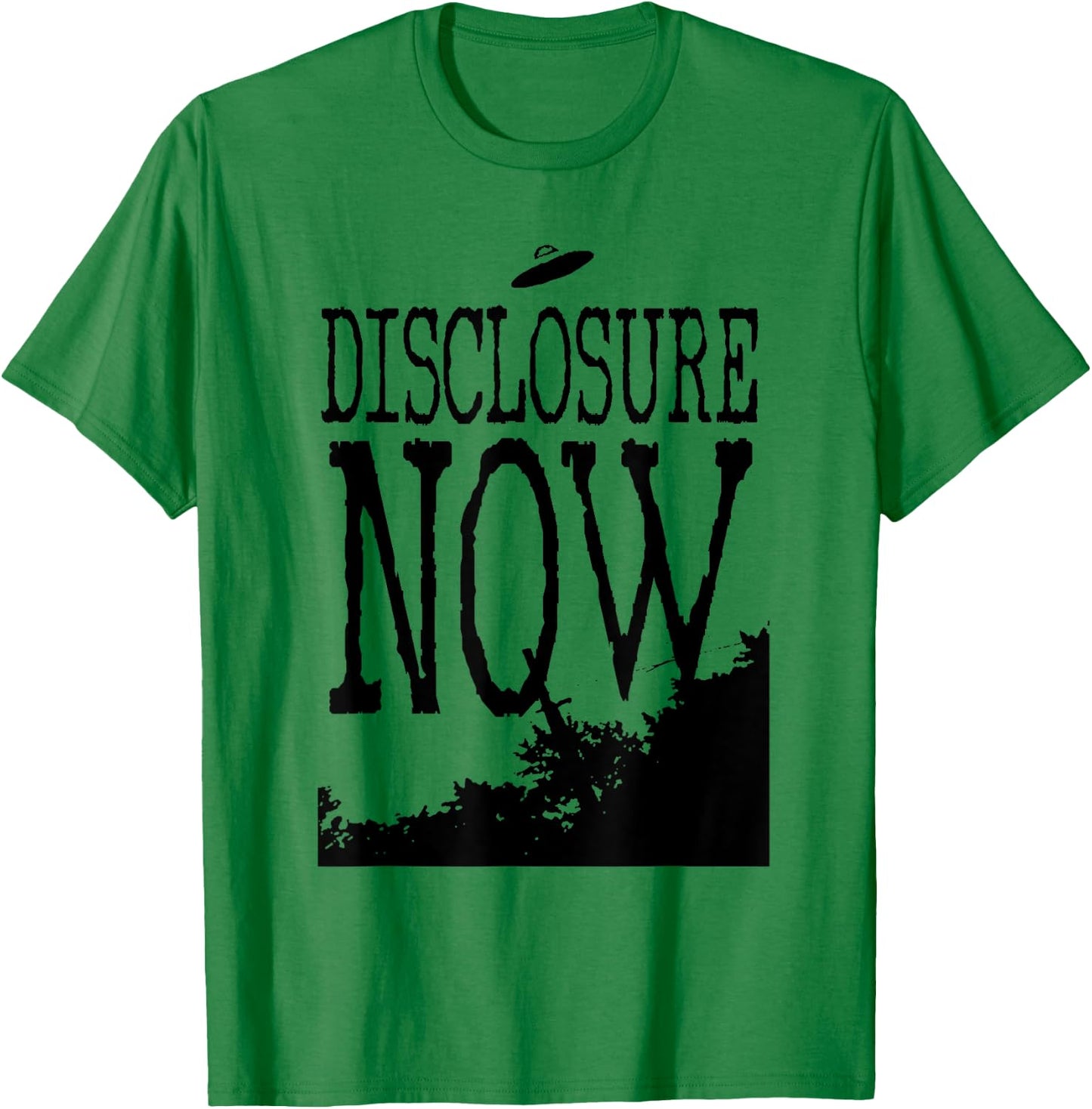Disclosure NOW UFO UAP Jet Fighter Extraterrestrial Alien T-Shirt - T-Shirt | Irish Green