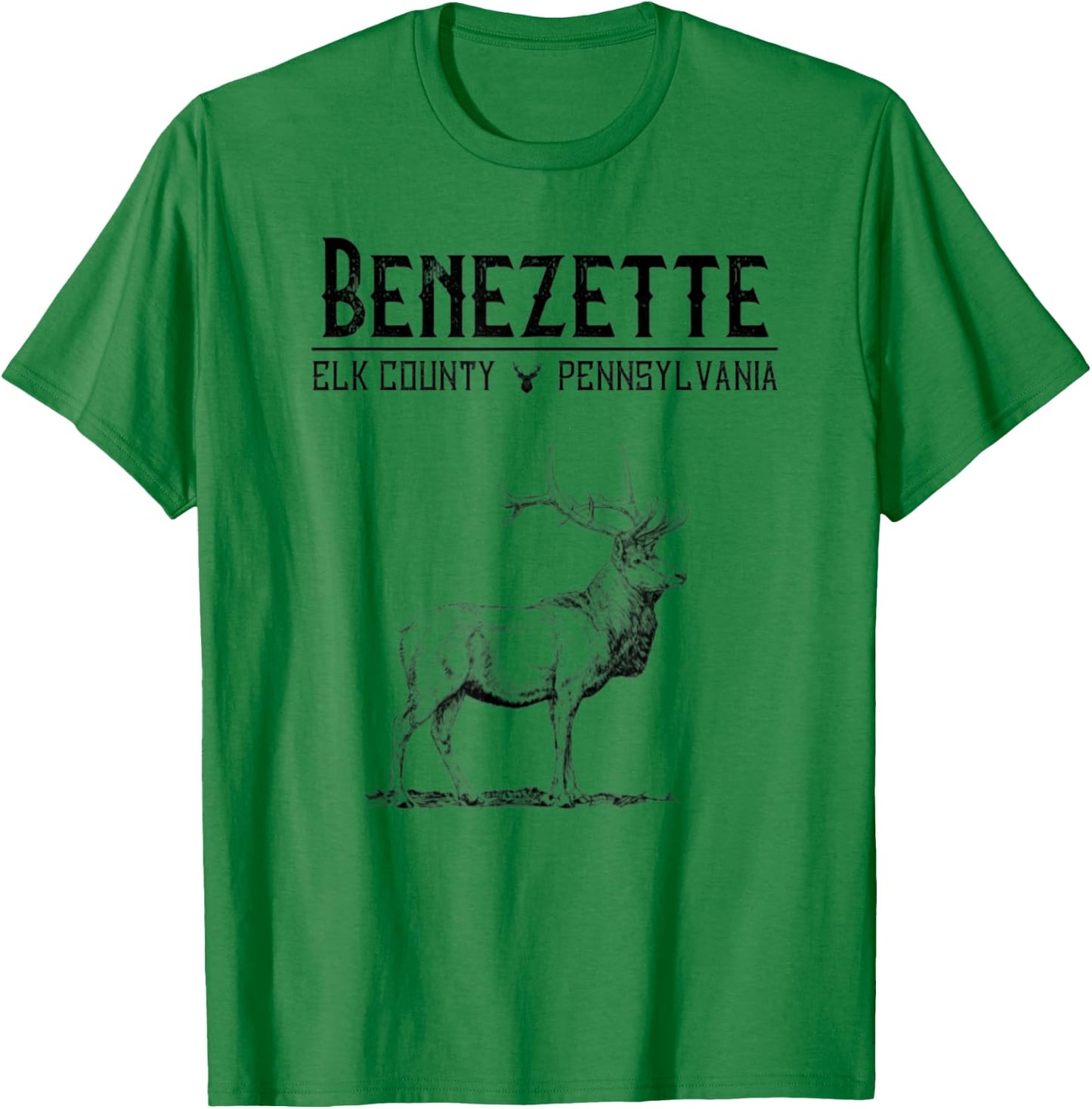 Benezette Elk County Pennsylvania Route 555 Nature State T-Shirt - T-Shirt | Irish Green