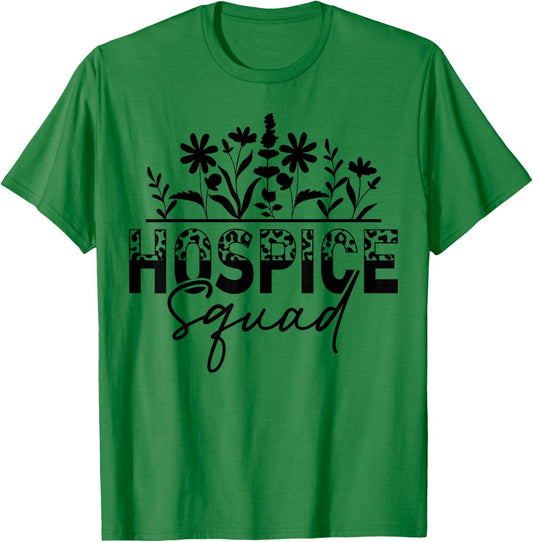 Floral Hospice Squad Hospice Aide Nurse T-Shirt - T-Shirt | Irish Green