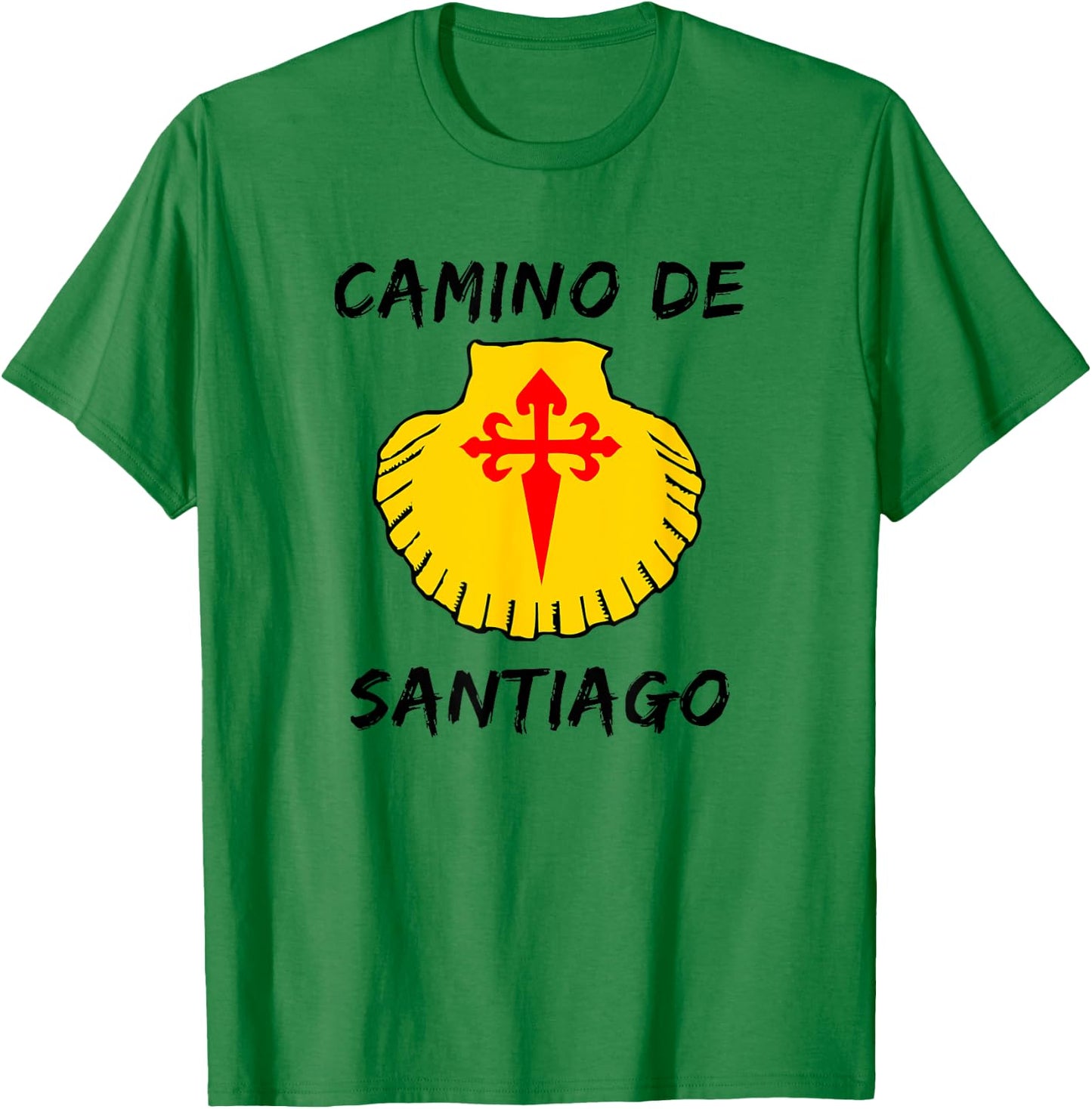Camino de Santiago Compostela Spain Funny St James Way Gift T-Shirt - T-Shirt | Irish Green