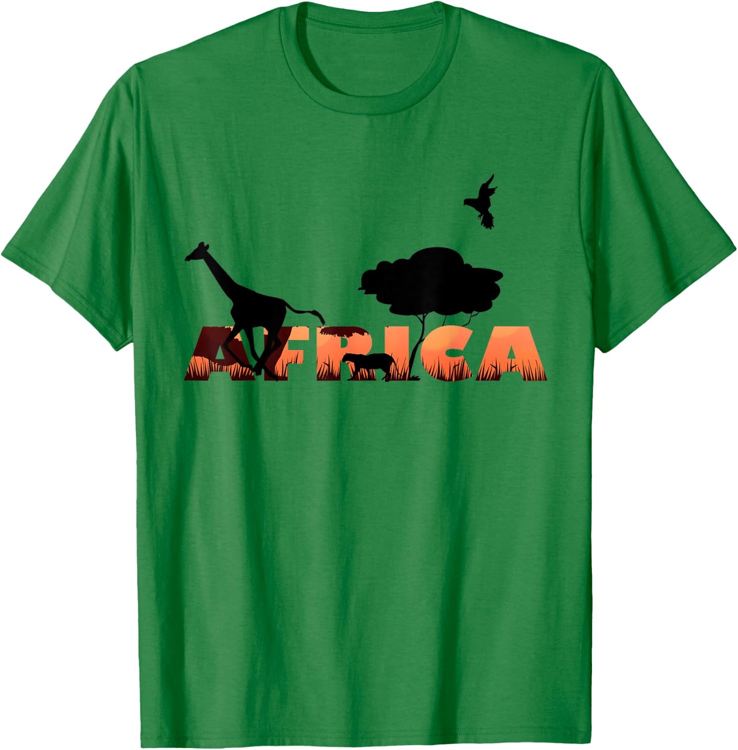 Giraffe Print - African Animals T-Shirt - T-Shirt | Irish Green