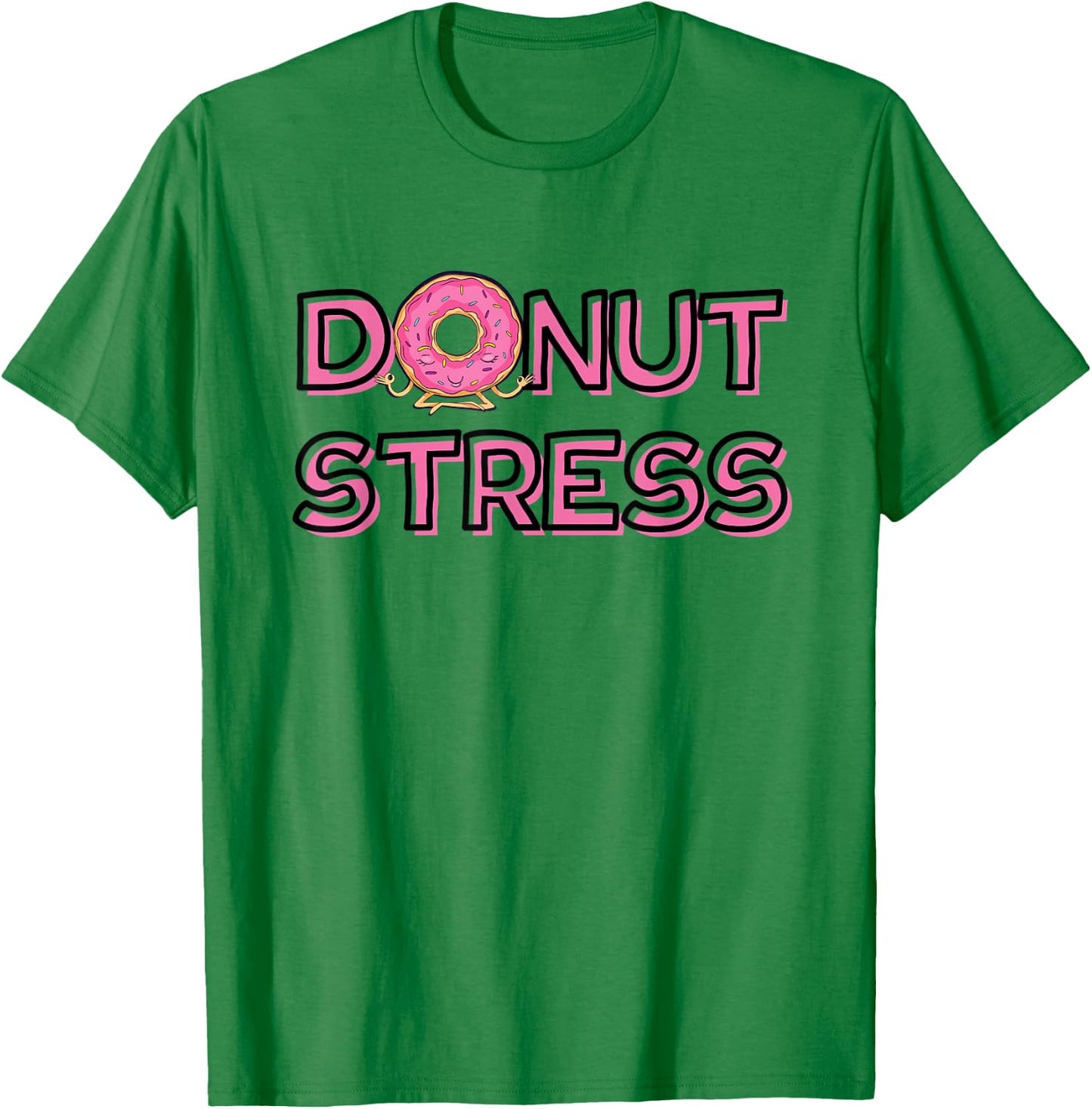 Donut Stress with pink yoga donut T-Shirt - T-Shirt | Irish Green