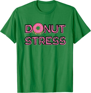 Donut Stress with pink yoga donut T-Shirt - T-Shirt | Irish Green