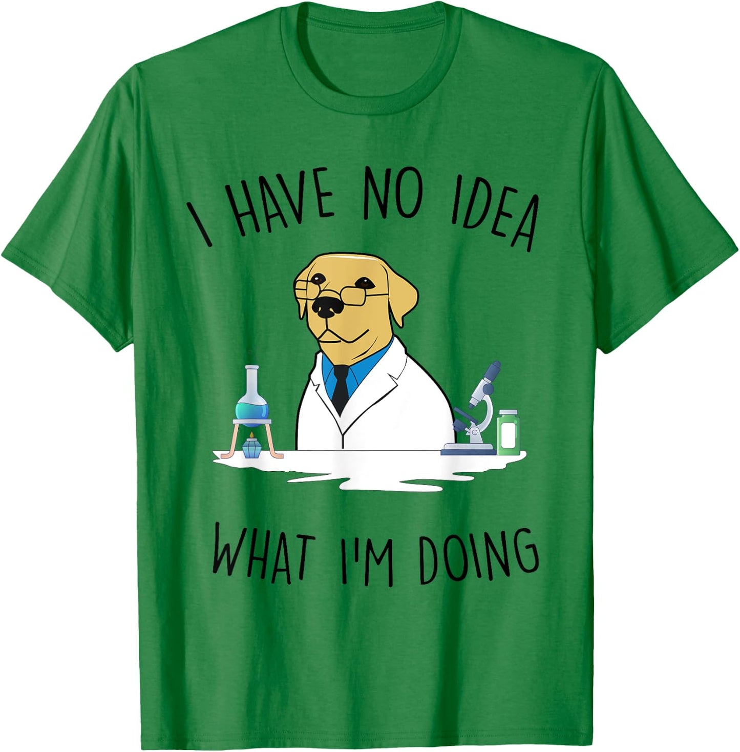 Laboratory Retriever Golden Chemistry Laboratory T-Shirt - T-Shirt | Irish Green
