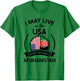 May Live In USA But My Story Began In Afghanistan Flag Gift T-Shirt - T-Shirt | Irish Green