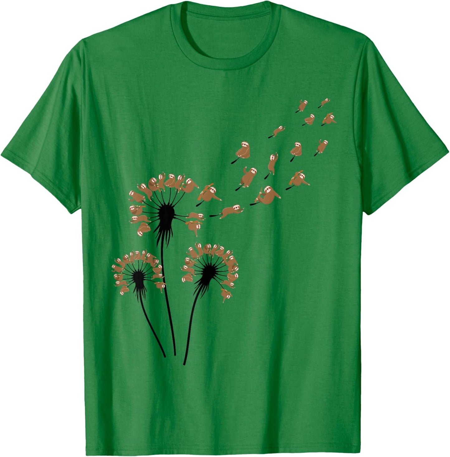 Dandelion Sloths Shirt for Slot Lover | Sloth T-Shirt - T-Shirt | Irish Green