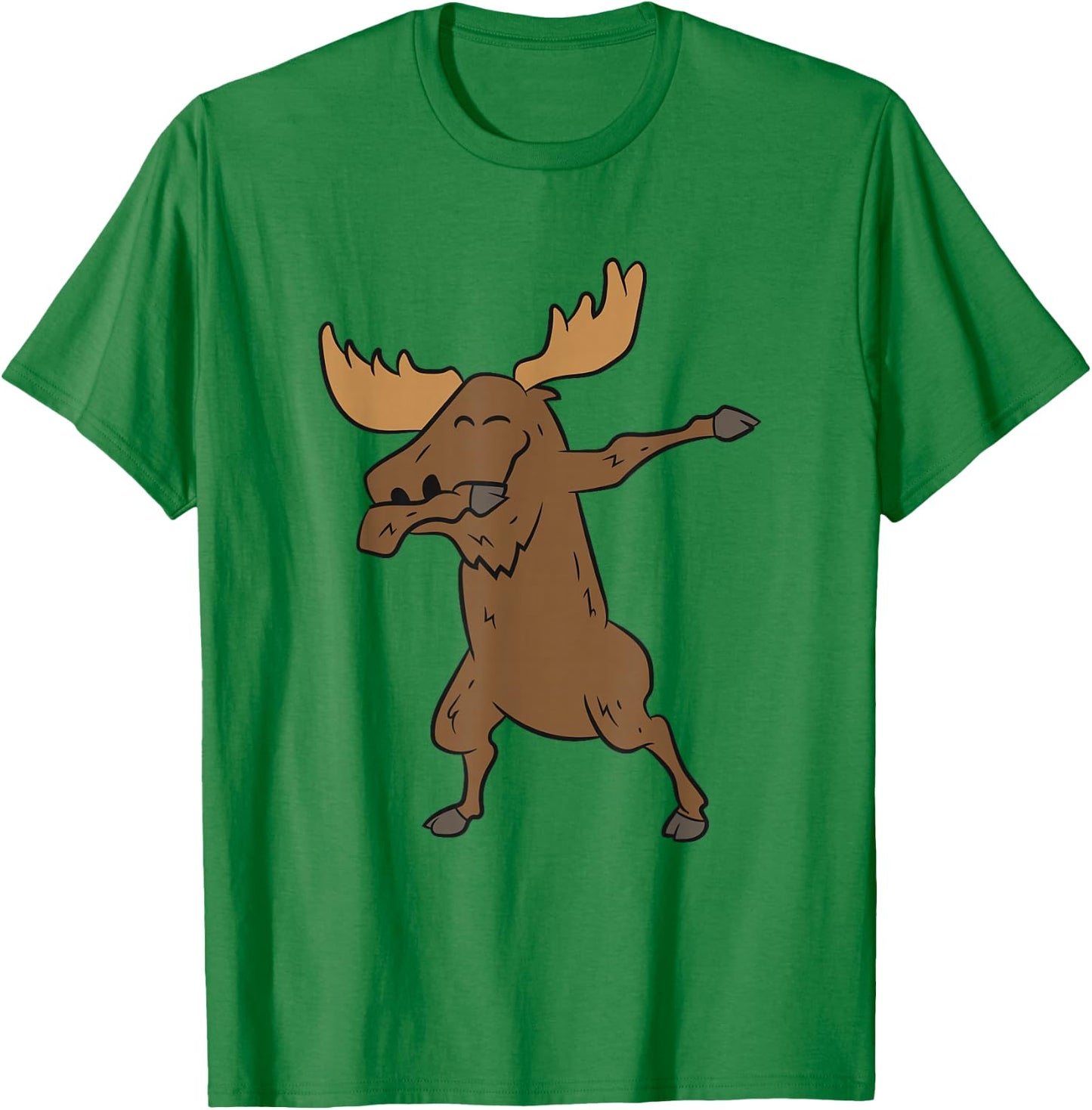 Dabing Moose Funny Canadian Moose T-Shirt - T-Shirt | Irish Green