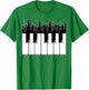 Piano Keyboard Skyline Pianist Music Friend T-Shirt - T-Shirt | Irish Green