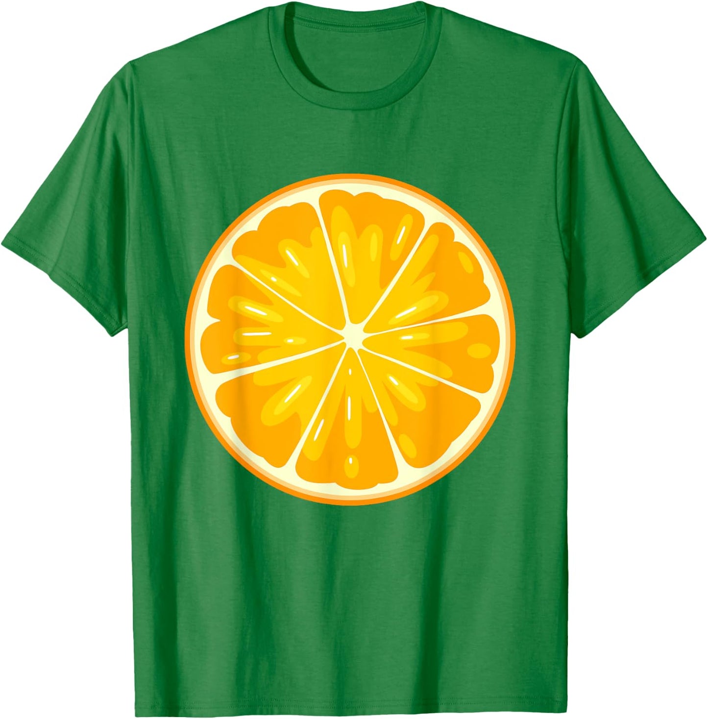 Funny Orange Sliced Fruit Lazy Easy Halloween Costume T-Shirt - T-Shirt | Irish Green