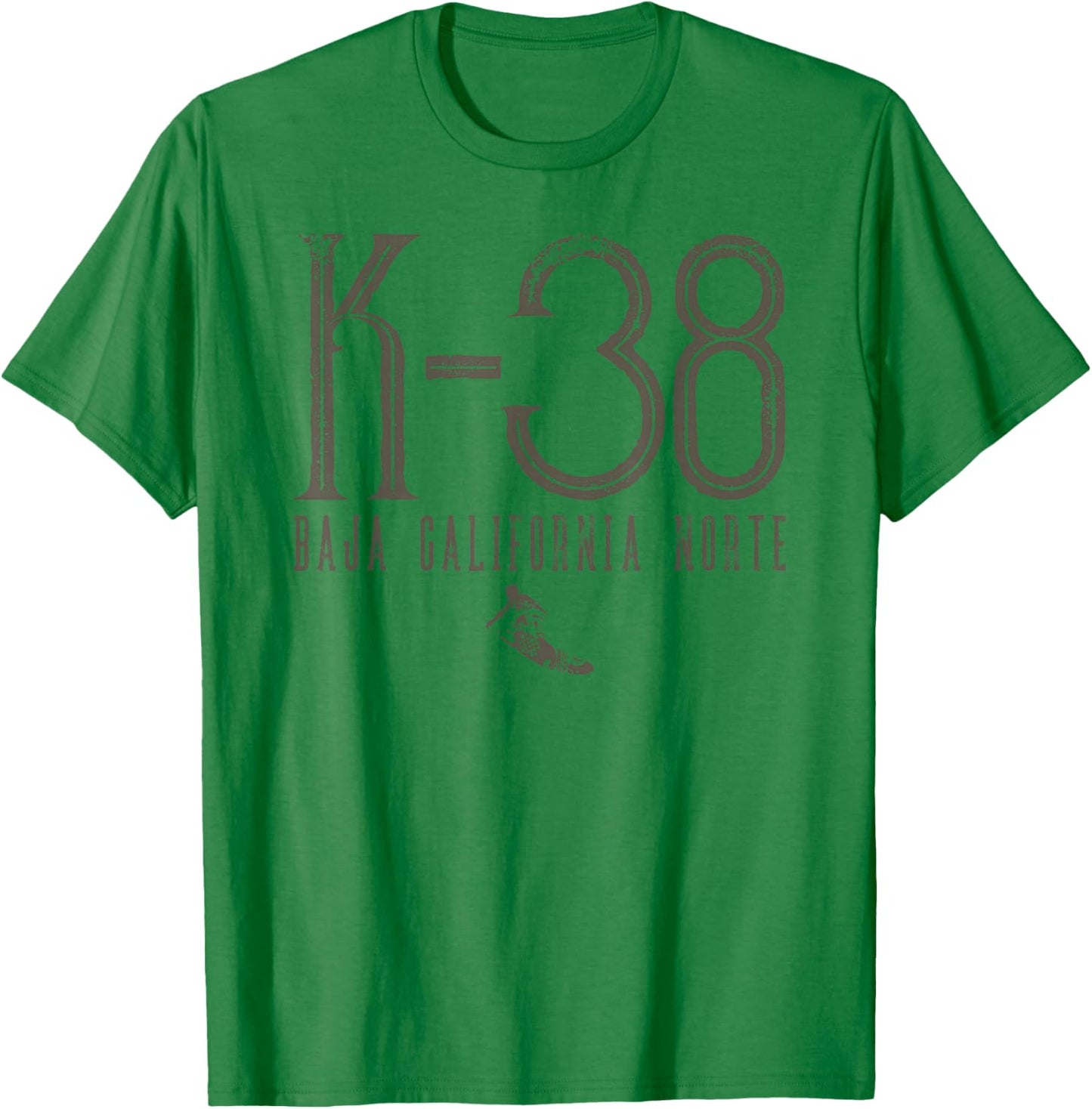 K-38 Surf Beach Baja California Norte Surfing Mexico Surfer T-Shirt - T-Shirt | Irish Green