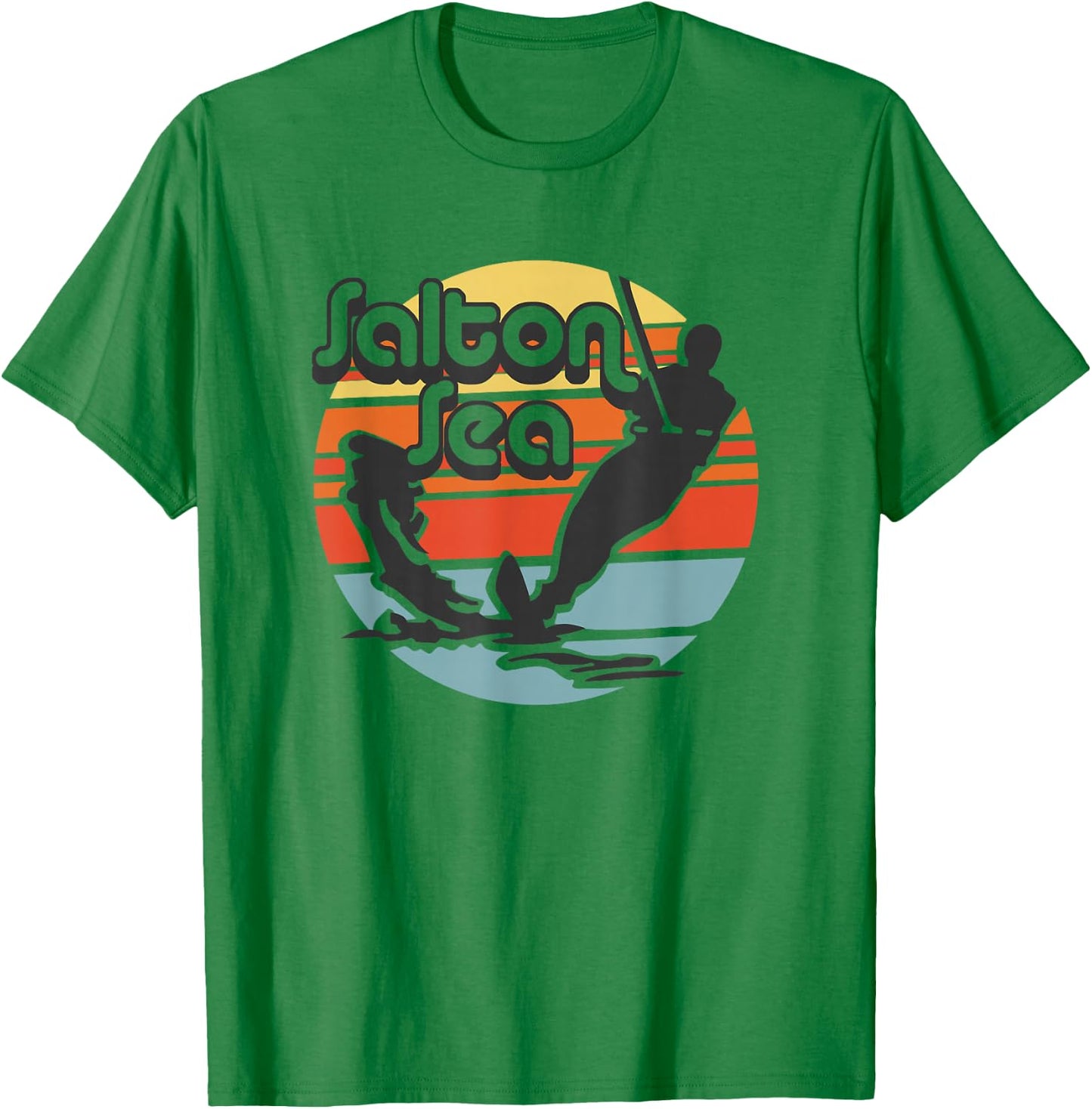 Salton Sea California water ski retro T-Shirt - T-Shirt | Irish Green