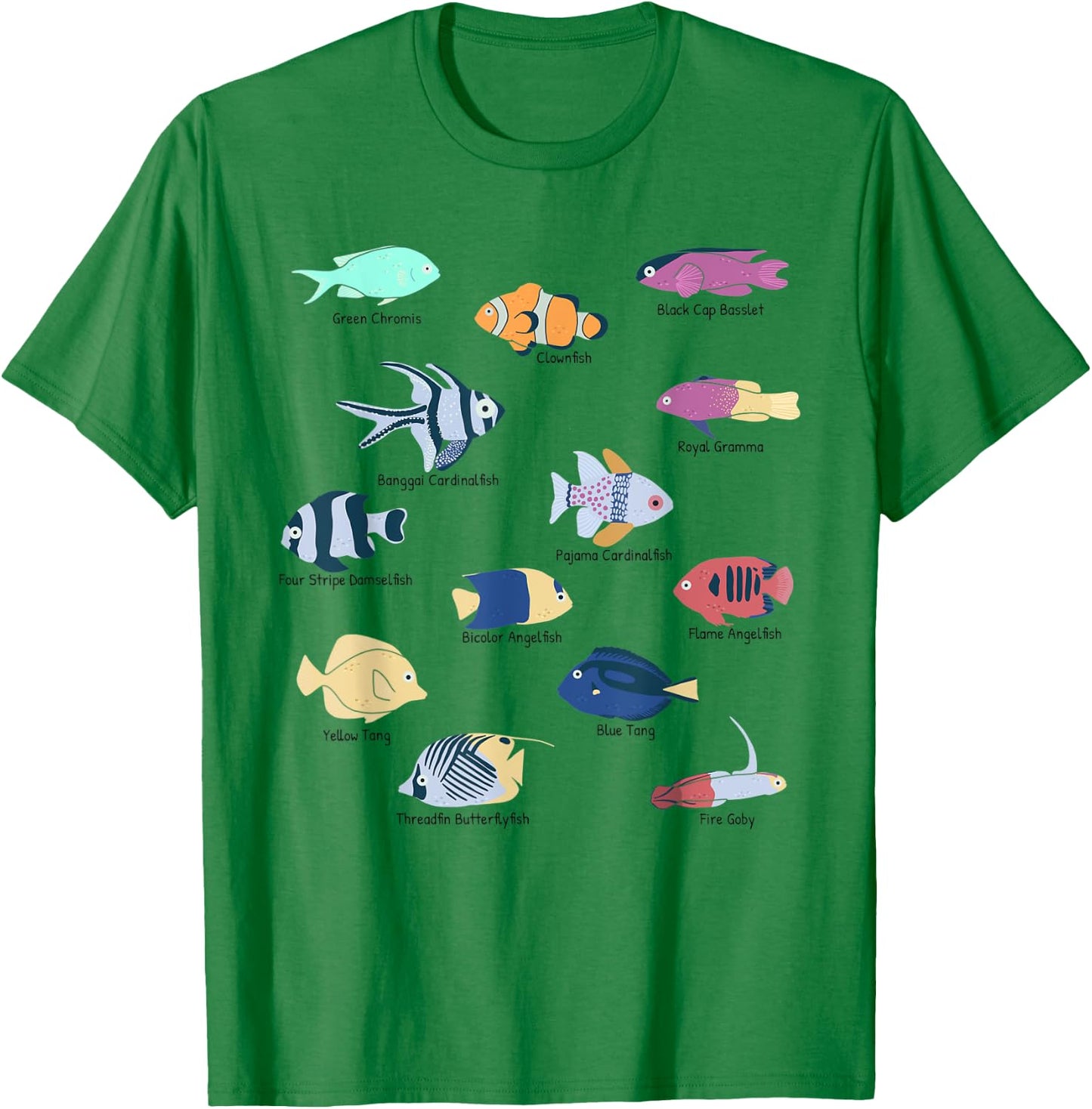 Coral Reefs Tropical Fishes In Reef Aquariums Fish Tank T-Shirt - T-Shirt | Irish Green