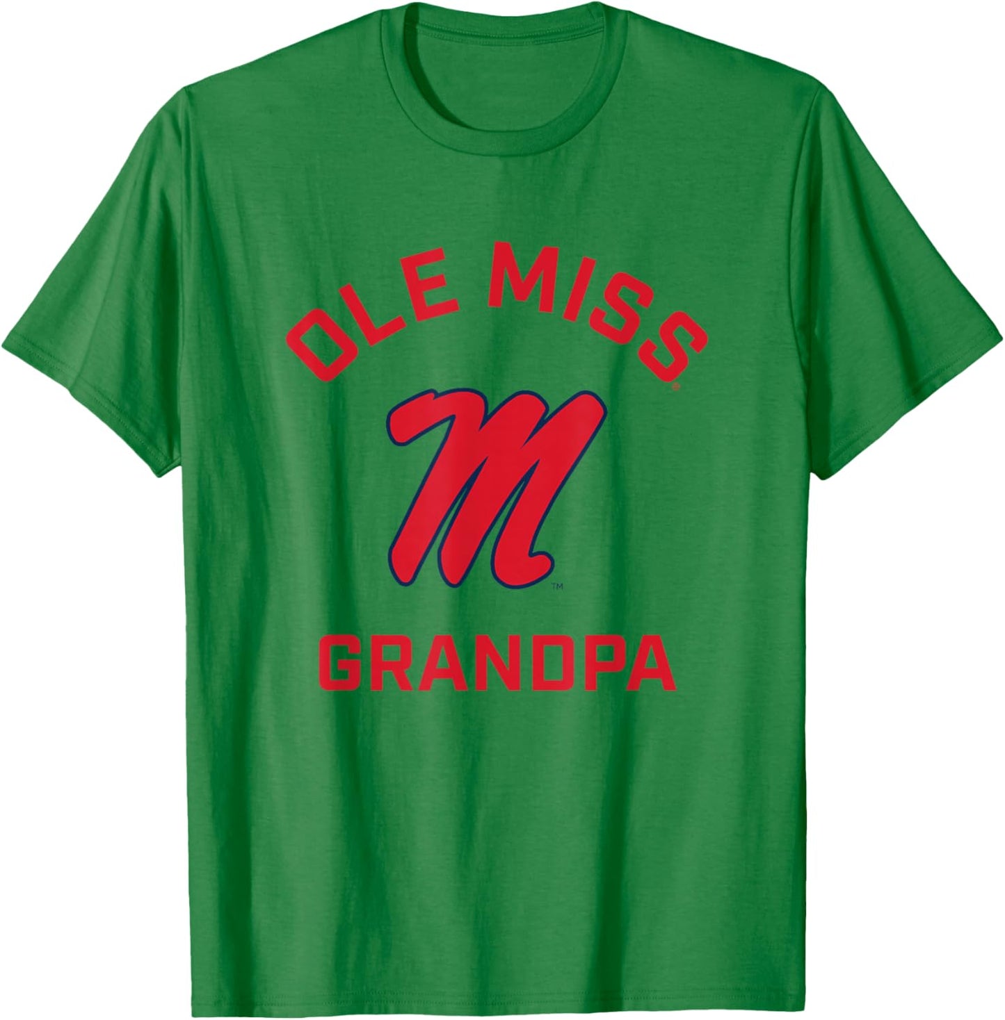 Ole Miss Rebels Arched Grandpa T-Shirt - T-Shirt | Irish Green