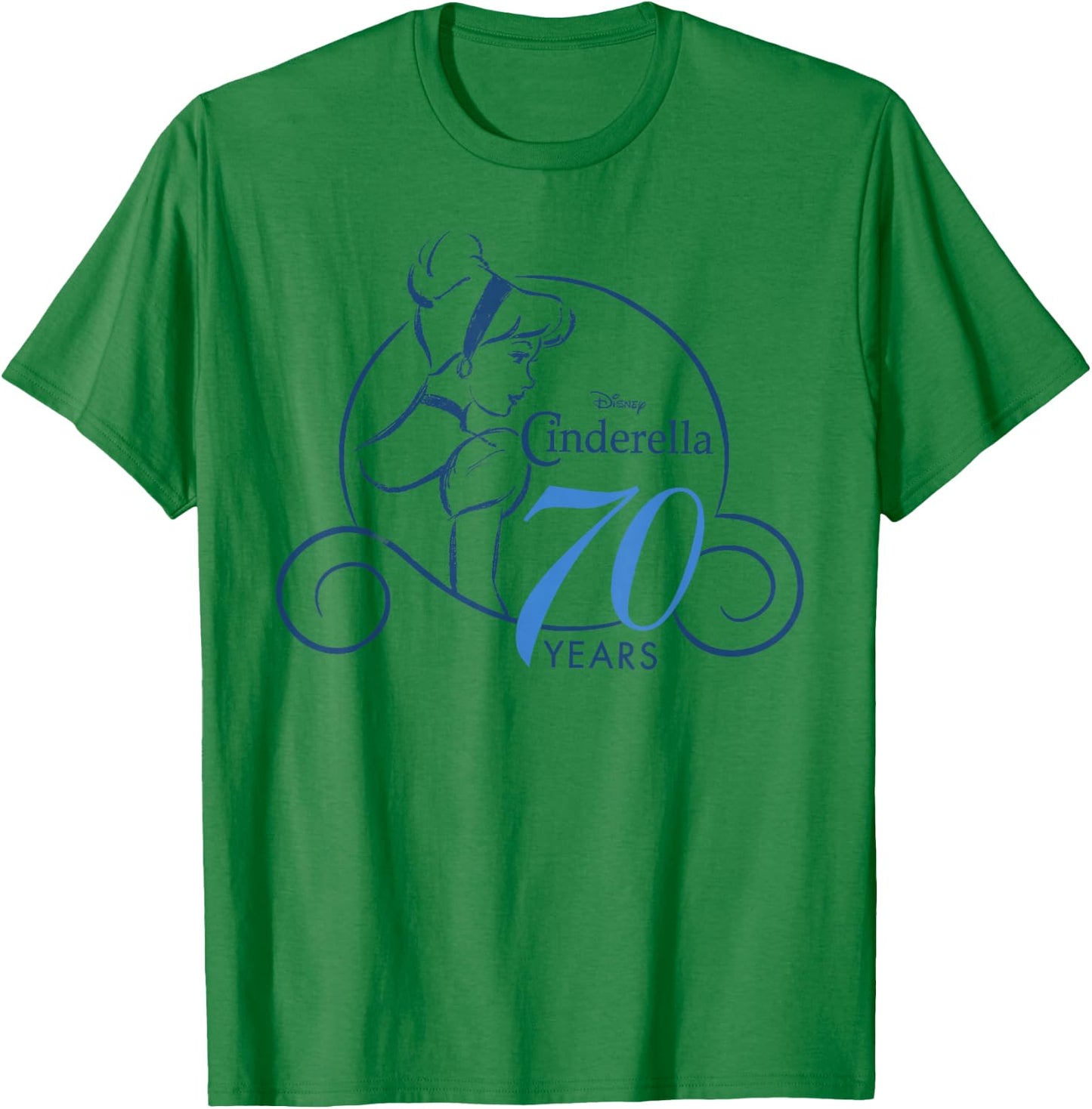 Disney Cinderella 70th Anniversary Simple Logo T-Shirt - T-Shirt | Irish Green