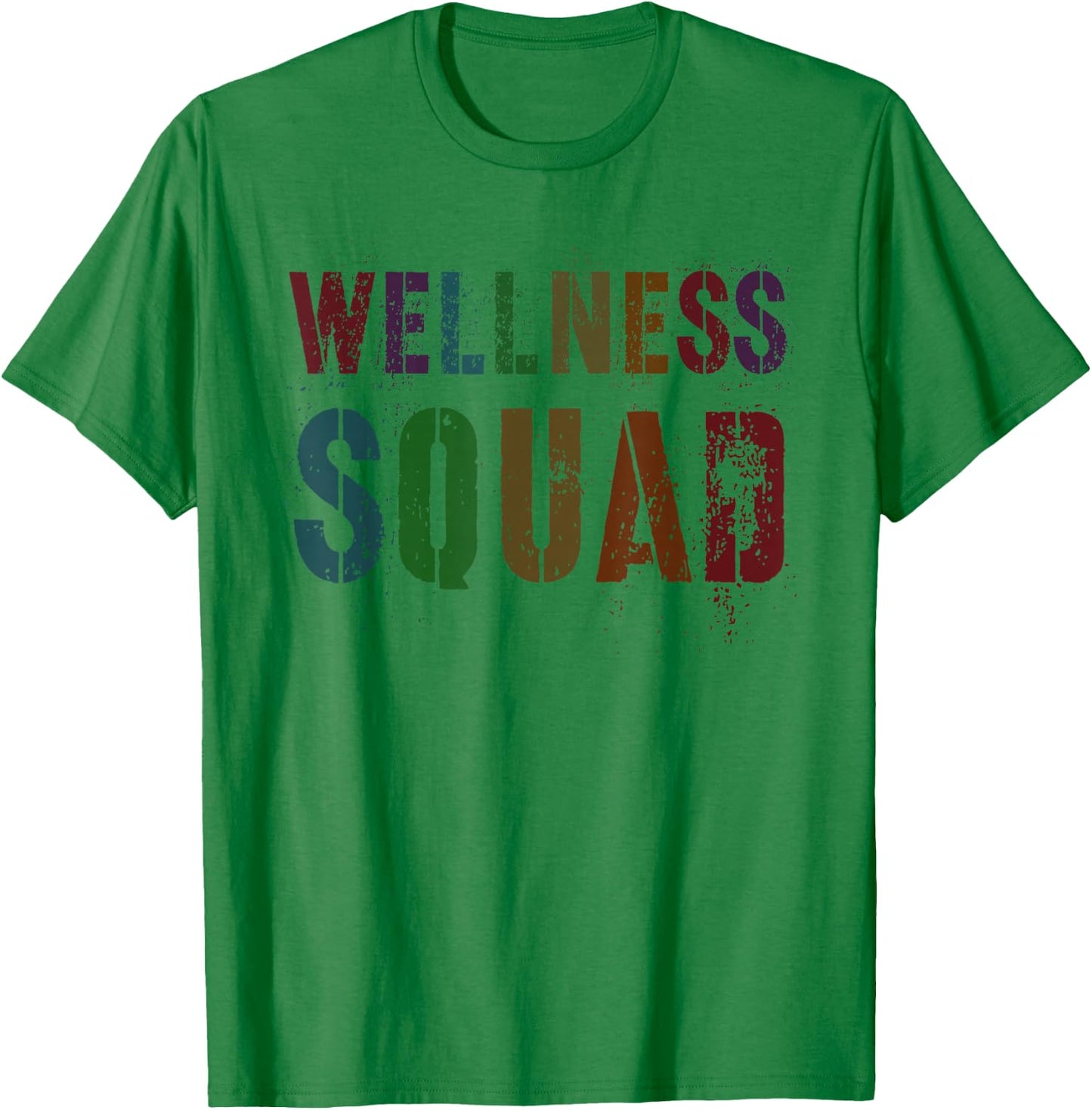 Vintage WELLNESS SQUAD Health Yoga Rocks Nurse Trainer Gym T-Shirt - T-Shirt | Irish Green