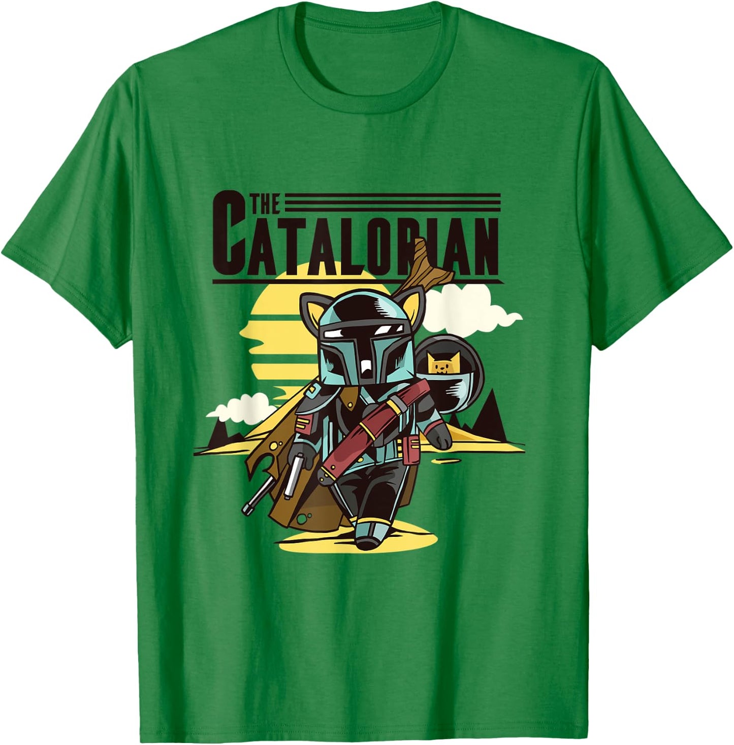 The Catalorian - Funny Sci-Fi/Cat Lovers gift T-Shirt - T-Shirt | Irish Green