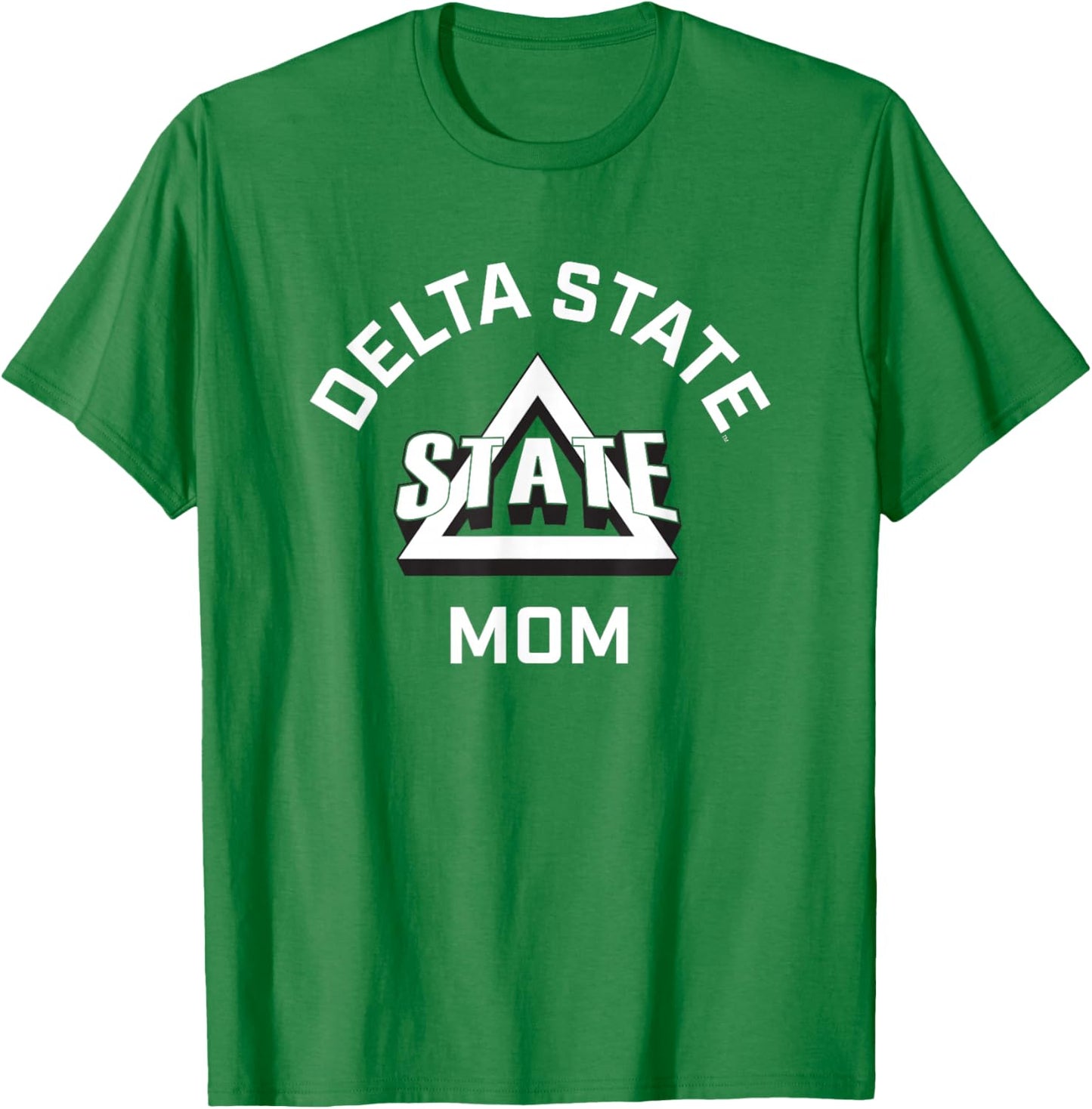 Delta State University Statesmen Arched Mom T-Shirt - T-Shirt | Irish Green