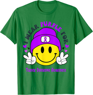 I Wear Purple for Turner Syndrome Awareness T-Shirt - T-Shirt | Irish Green