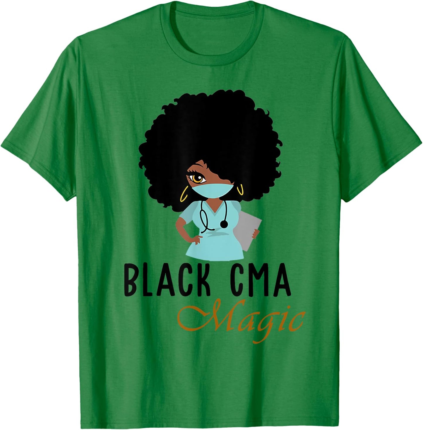 Black CMA Magic Gift Nurse Women 2021 T-Shirt - T-Shirt | Irish Green