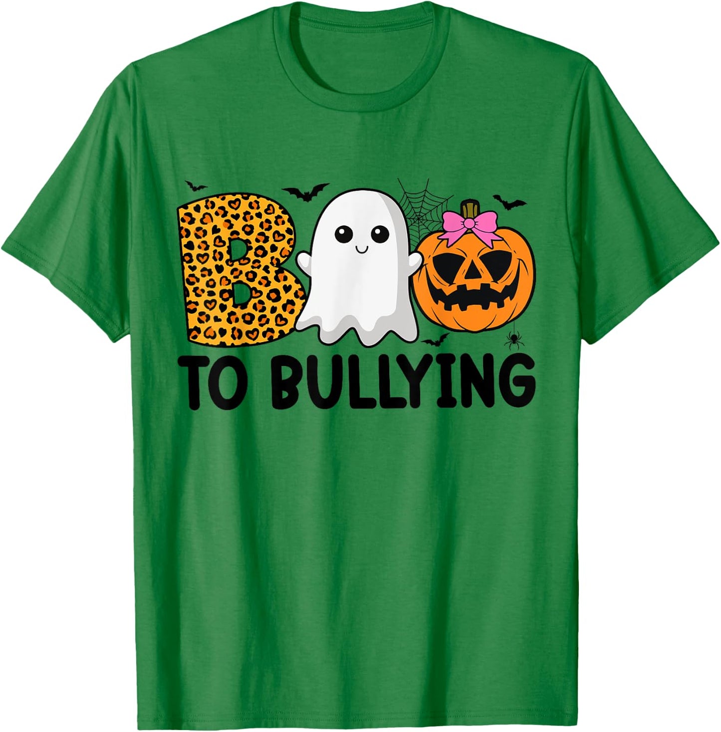 Boo Anti Bullying Funny Halloween Orange Unity Day Girls T-Shirt - T-Shirt | Irish Green