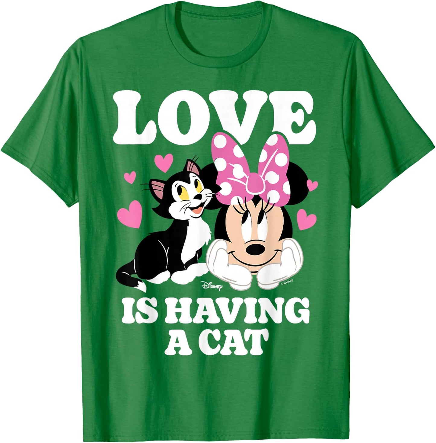 Minnie Mouse - Figaro Love is Having A Cat T-Shirt - T-Shirt | Irish Green
