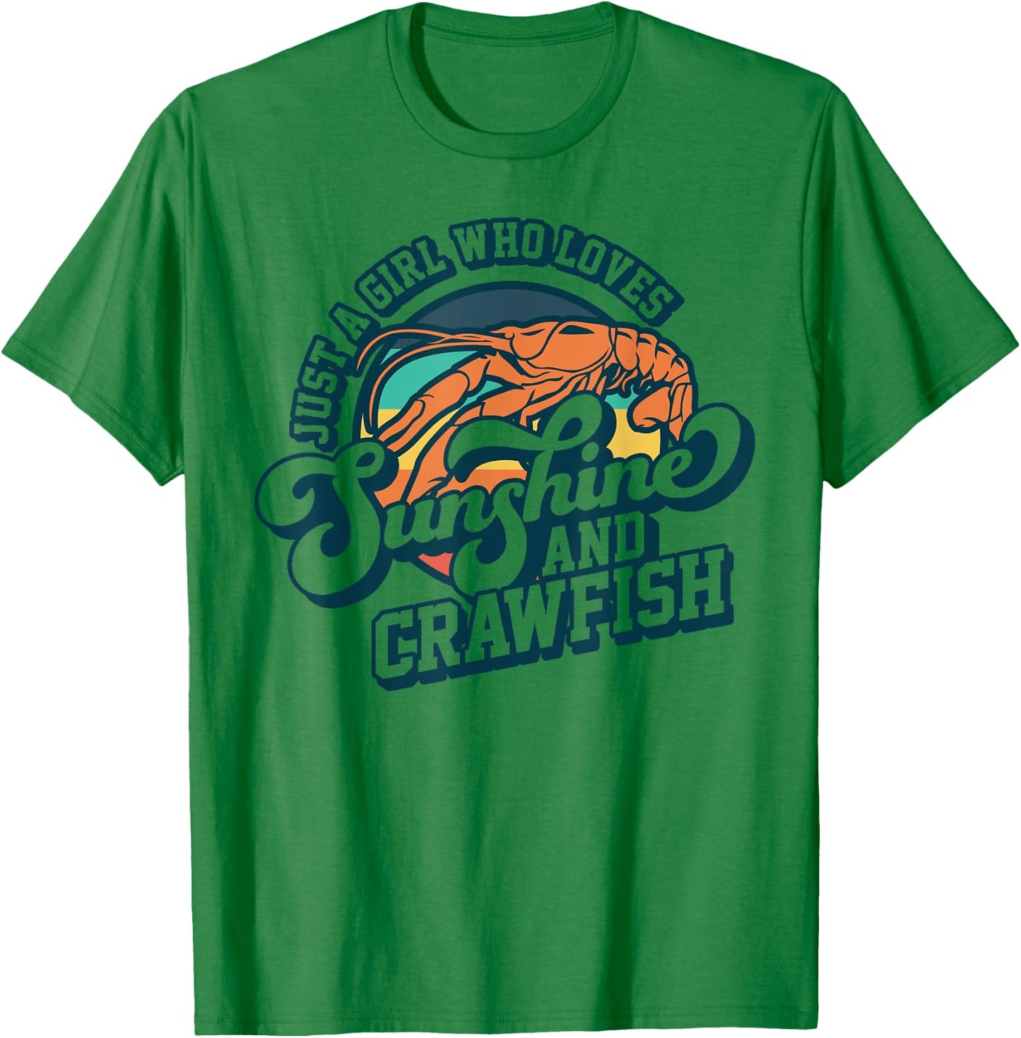 Sunshine And Crawfish Boil Retro Cajun Seafood Festival T-Shirt - T-Shirt | Irish Green
