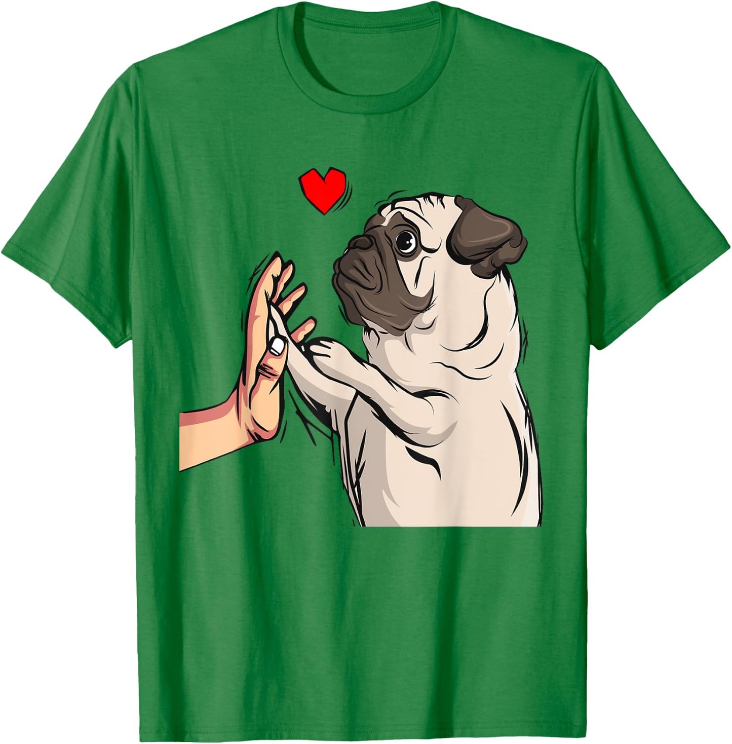 Pug Love Funny Dog Lover Owner Girls Gift T-Shirt - T-Shirt | Irish Green