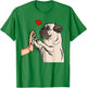 Pug Love Funny Dog Lover Owner Girls Gift T-Shirt - T-Shirt | Irish Green