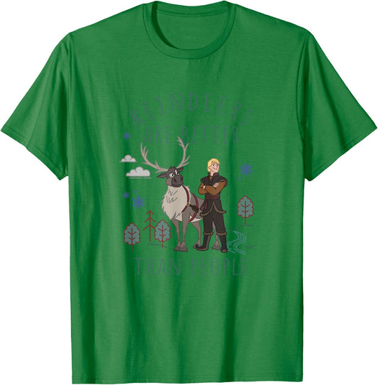 Disney Frozen Kristoff & Sven Reindeers Are Better T-Shirt - T-Shirt | Irish Green