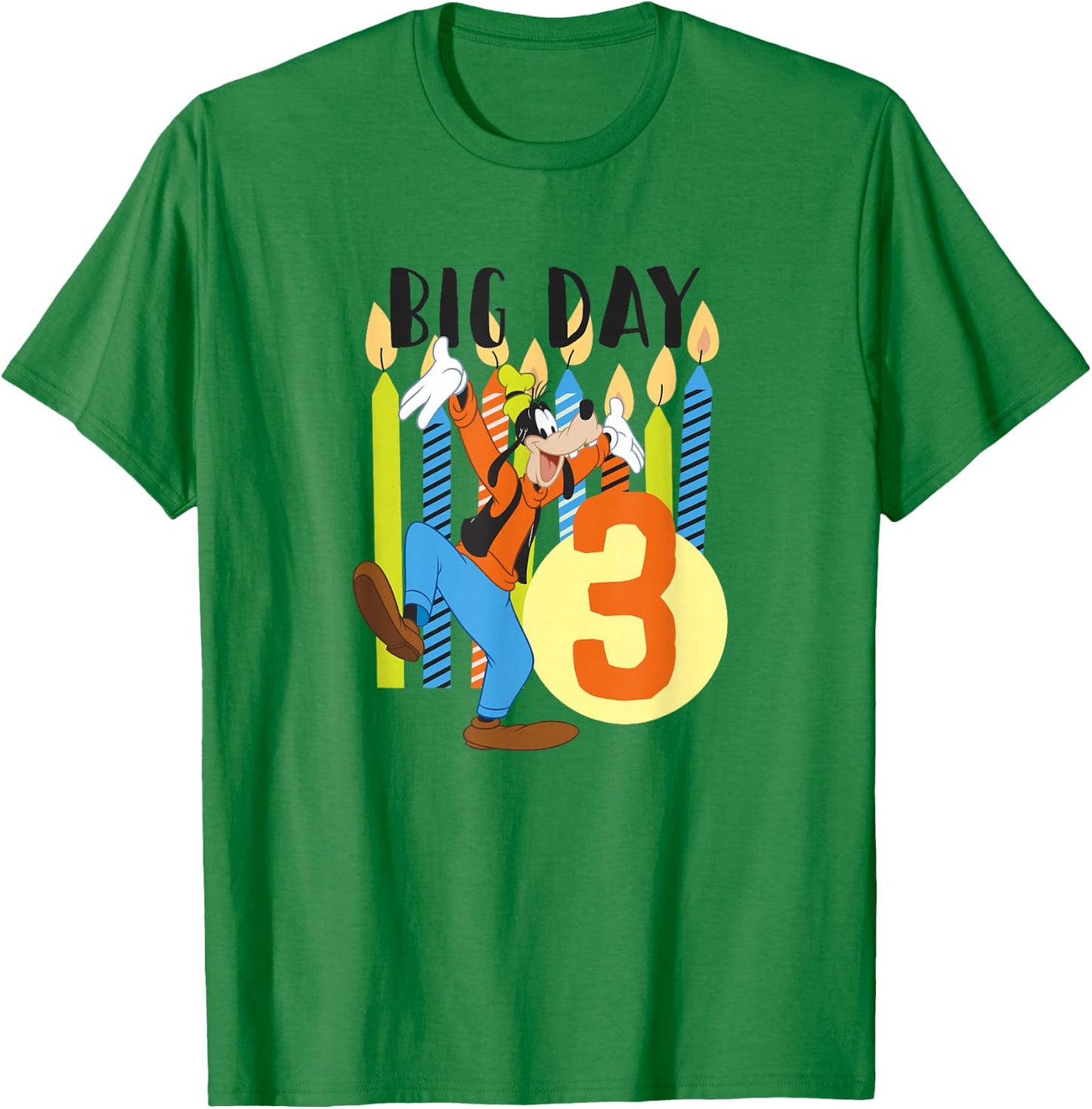 Disney Goofy Birthday Big Day 3 Years Old T-Shirt - T-Shirt | Irish Green