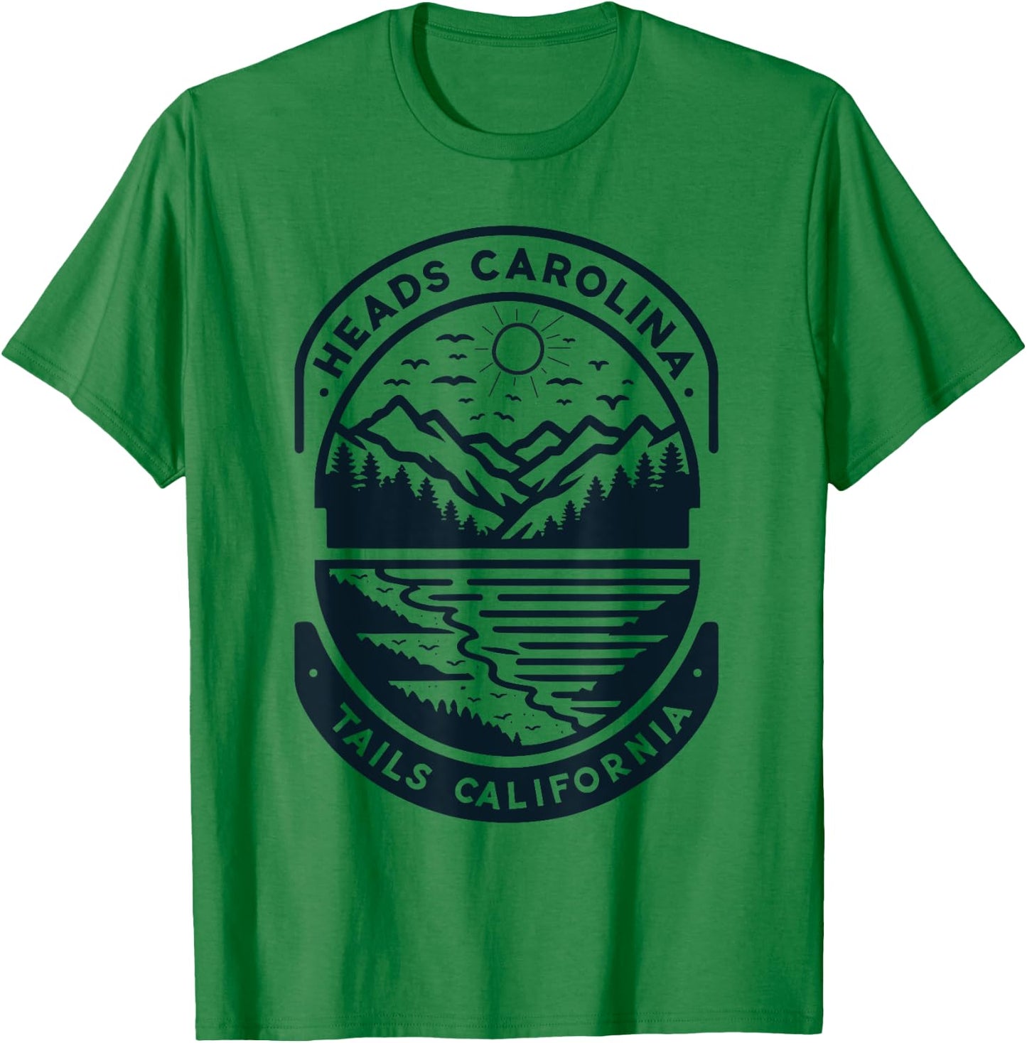 Heads Carolina Tail California Retro Vintage T-Shirt - T-Shirt | Irish Green
