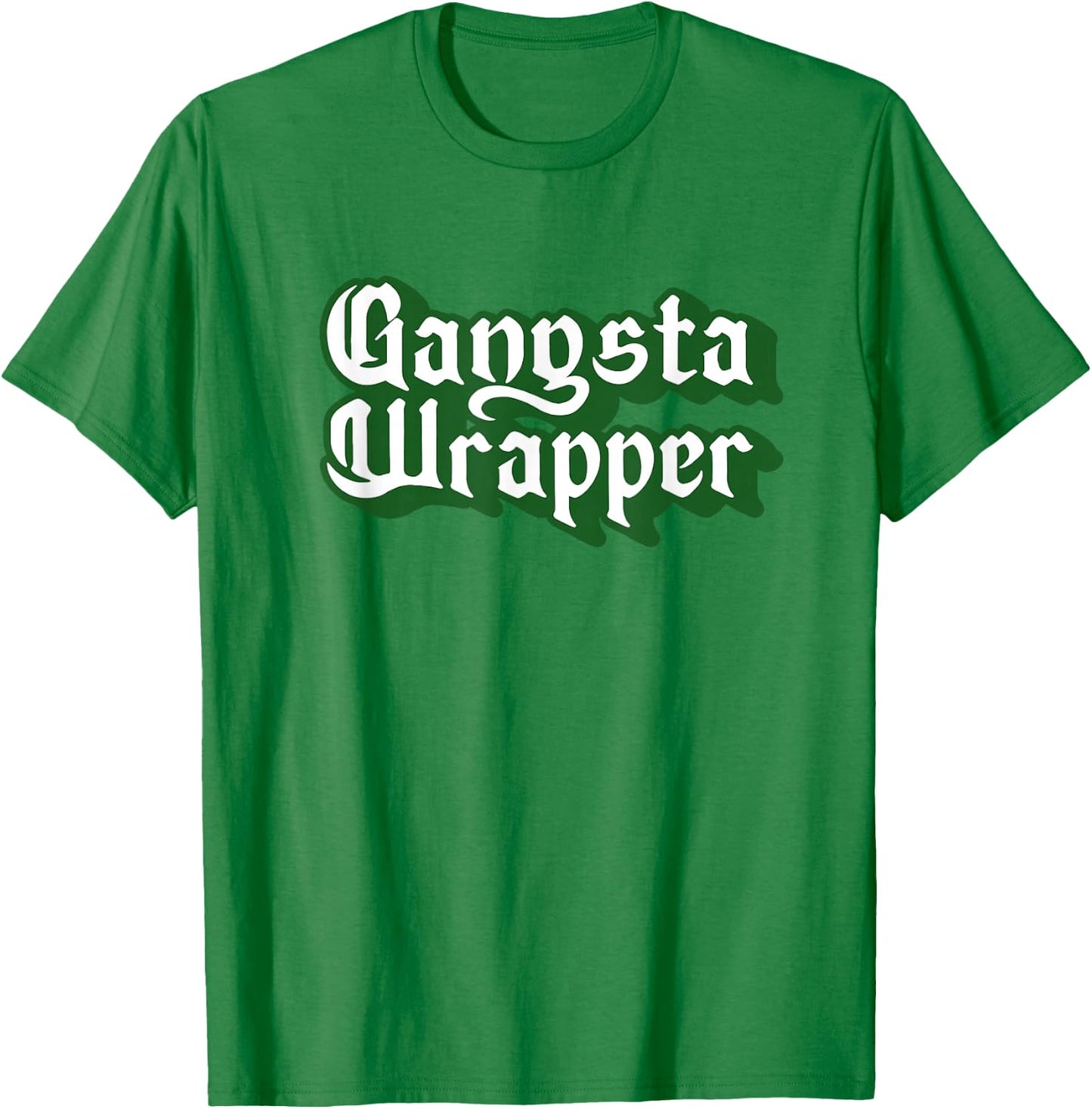 The Robot Ranger - Fun Apparel & Gifts Gangsta Wrapper! Fun & Funny Christmas Holiday Graphic T-Shirt - T-Shirt | Irish Green