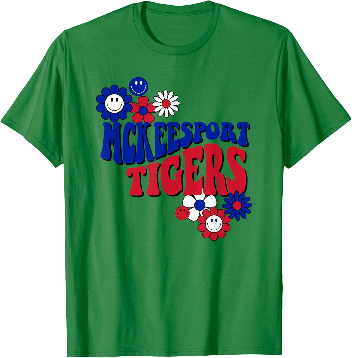 McKeesport Tigers Groovy School Spirit T-Shirt - T-Shirt | Irish Green