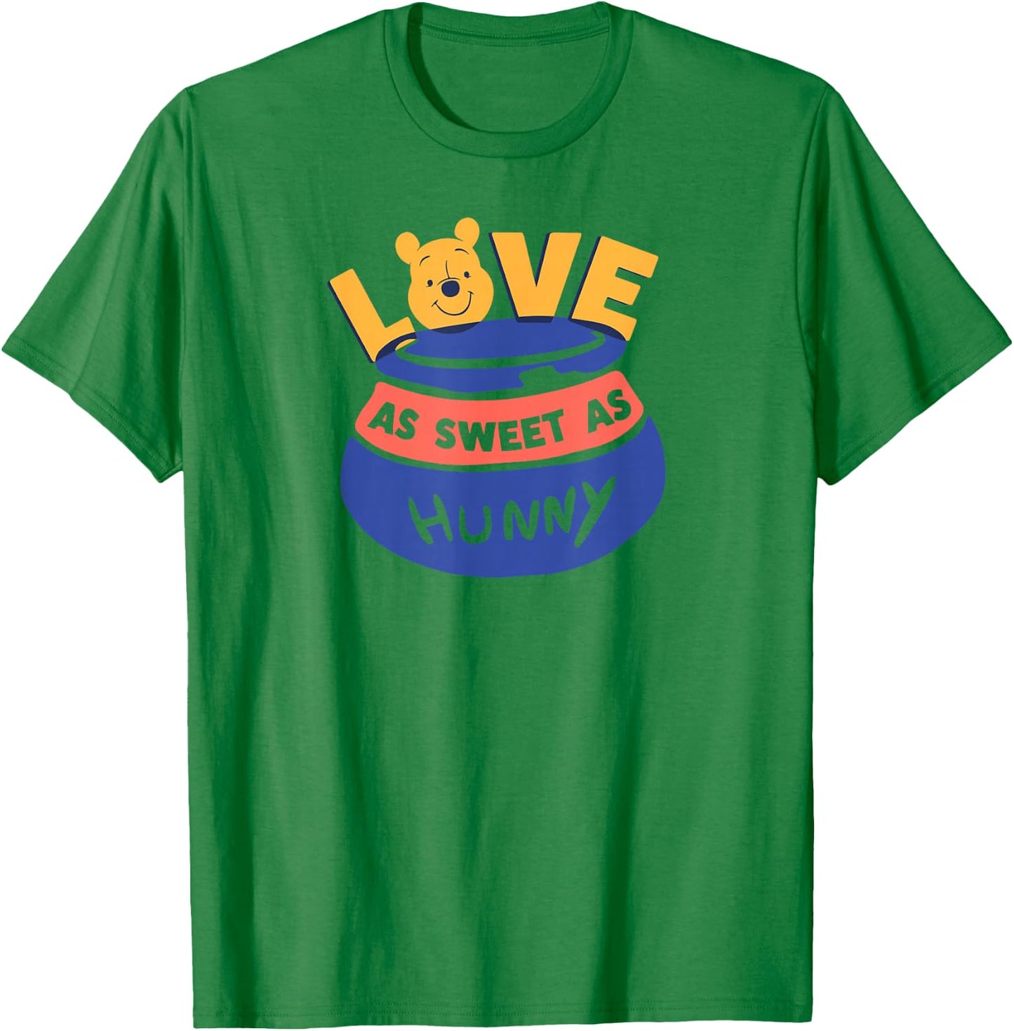 Amazon Essentials Winnie the Pooh Love As Sweet As Hunny Valentine's Day T-Shirt - T-Shirt | Irish Green