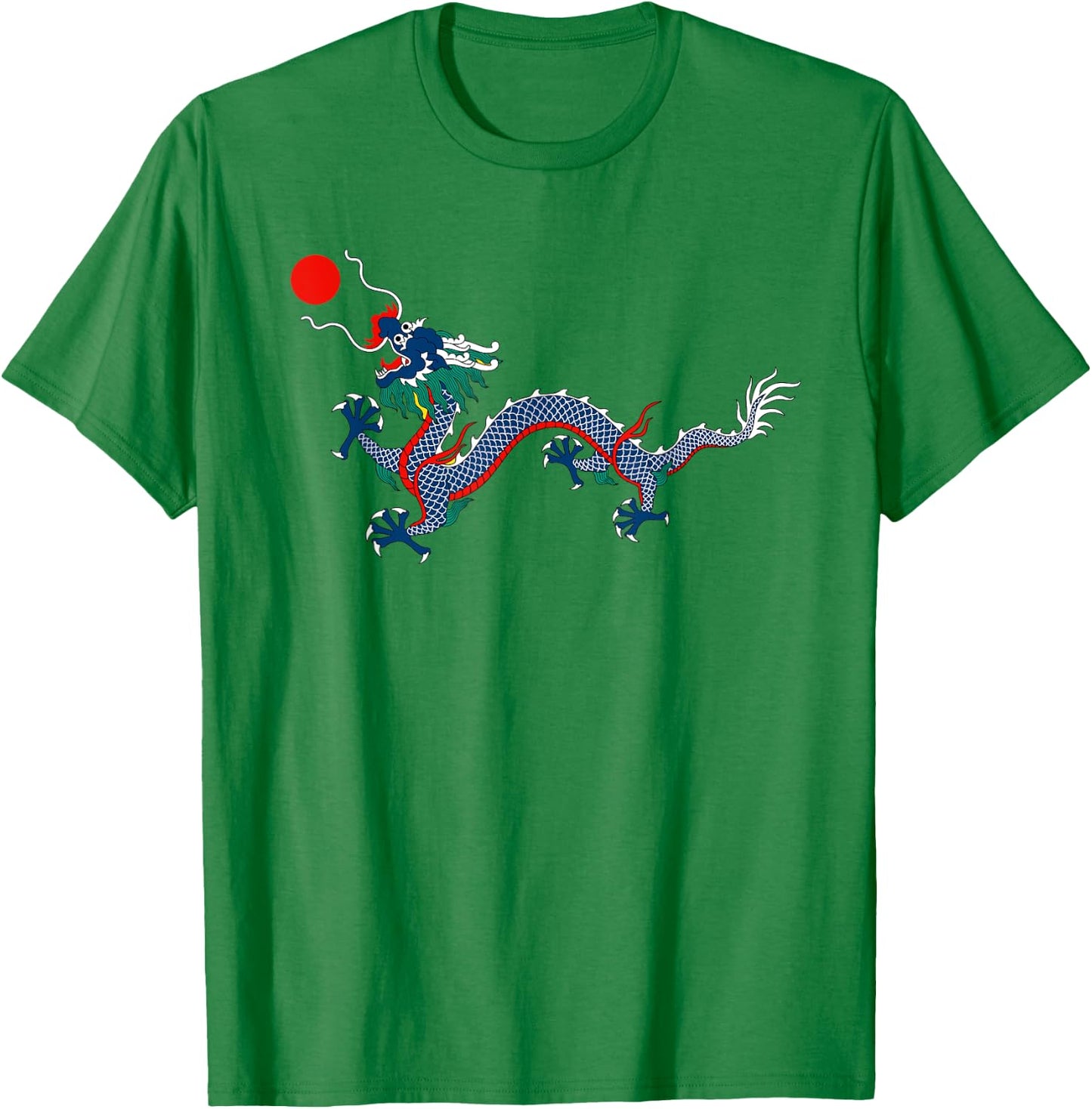 China Flag Imperial Yellow Dragon Flag Qing Dynasty T-Shirt - T-Shirt | Irish Green