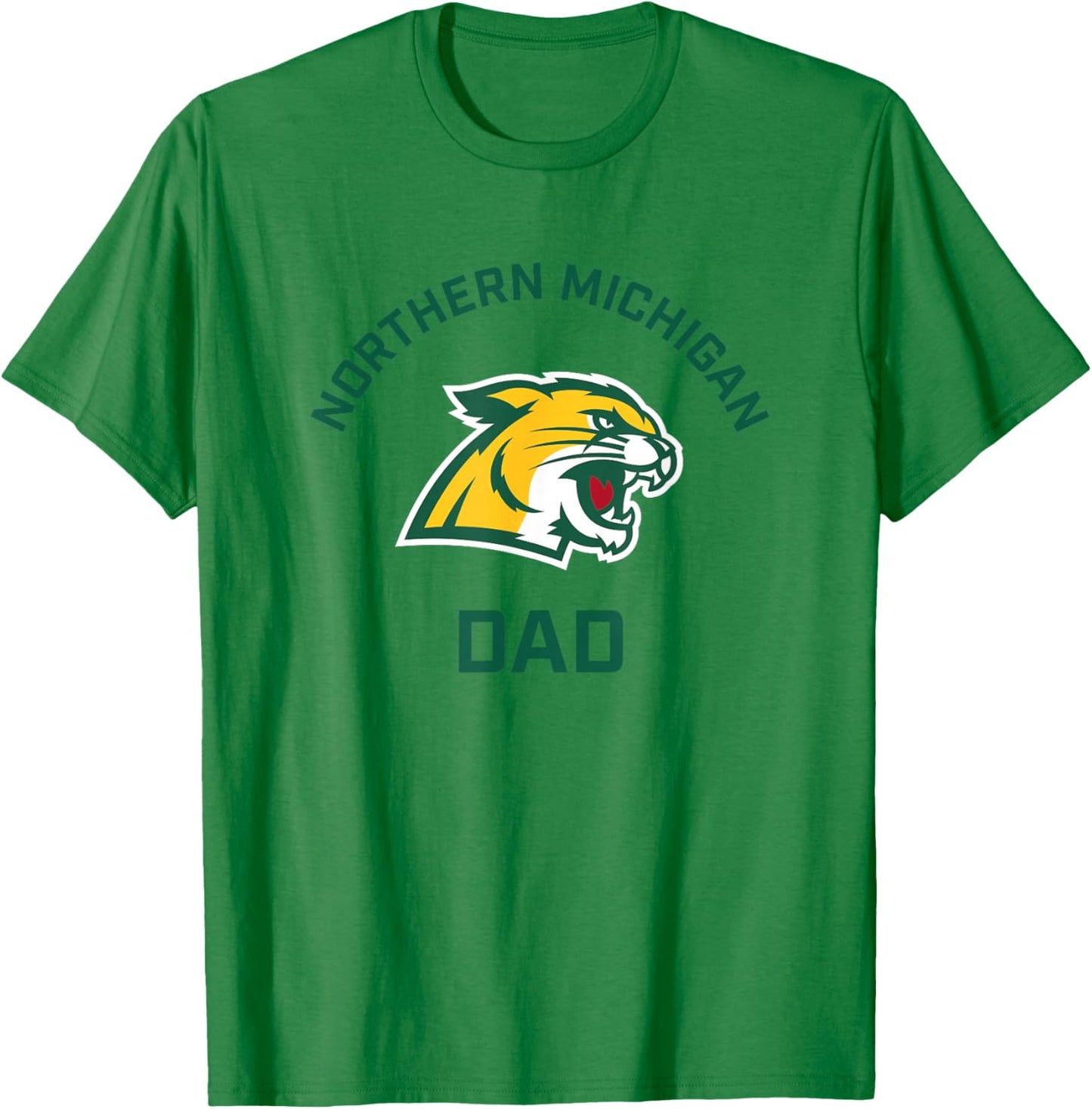 Northern Michigan University NMU Wildcats Arched Dad T-Shirt - T-Shirt | Irish Green