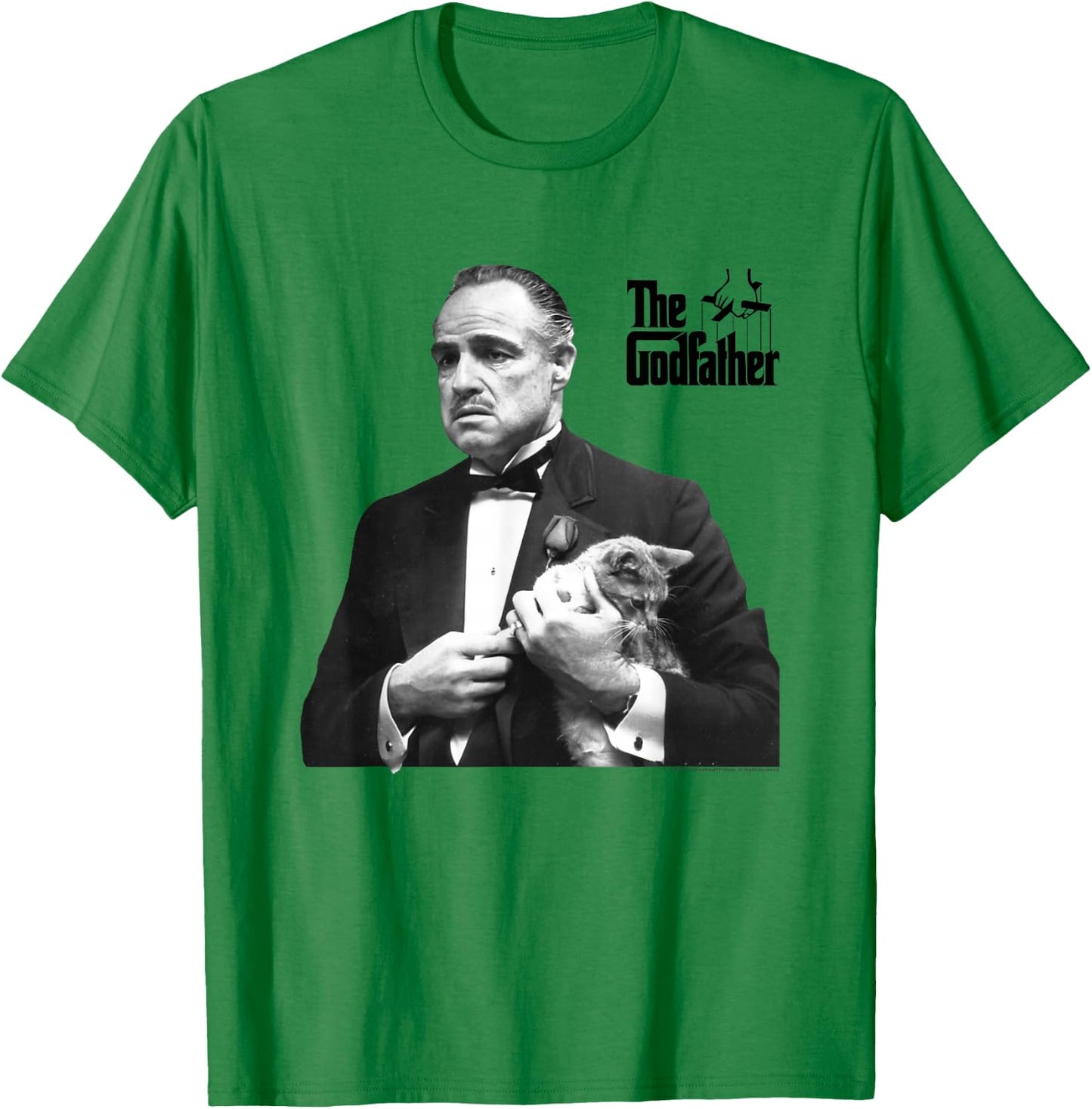The Godfather The Don with Cat T-Shirt - T-Shirt | Irish Green