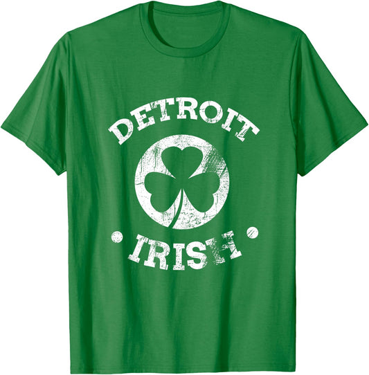 Detroit St Patricks Day Parade Paddy Products Detroit Irish T-Shirt - T-Shirt | Irish Green