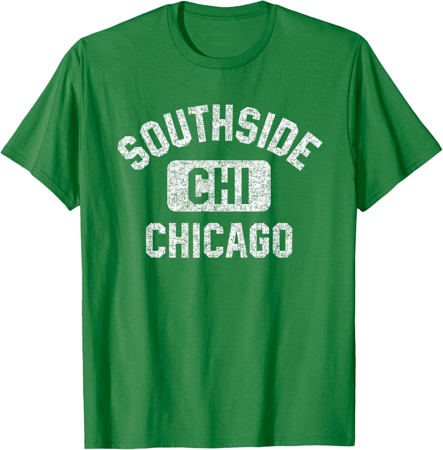 Southside Chicago Gym Style Distressed Print T-Shirt - T-Shirt | Irish Green