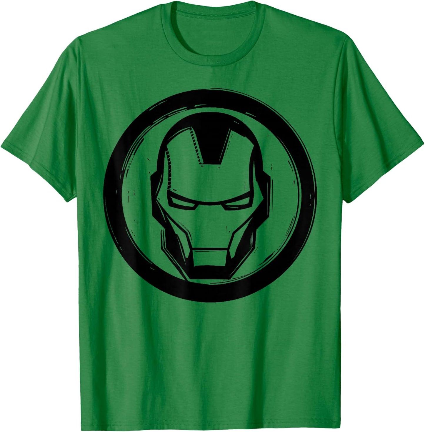 Marvel Iron Man Woodcut Logo T-Shirt - T-Shirt | Irish Green