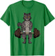 Deadlifting Cat Gym Workout Kitten Deadlifting Weightlifting Women T-Shirt - T-Shirt | Irish Green