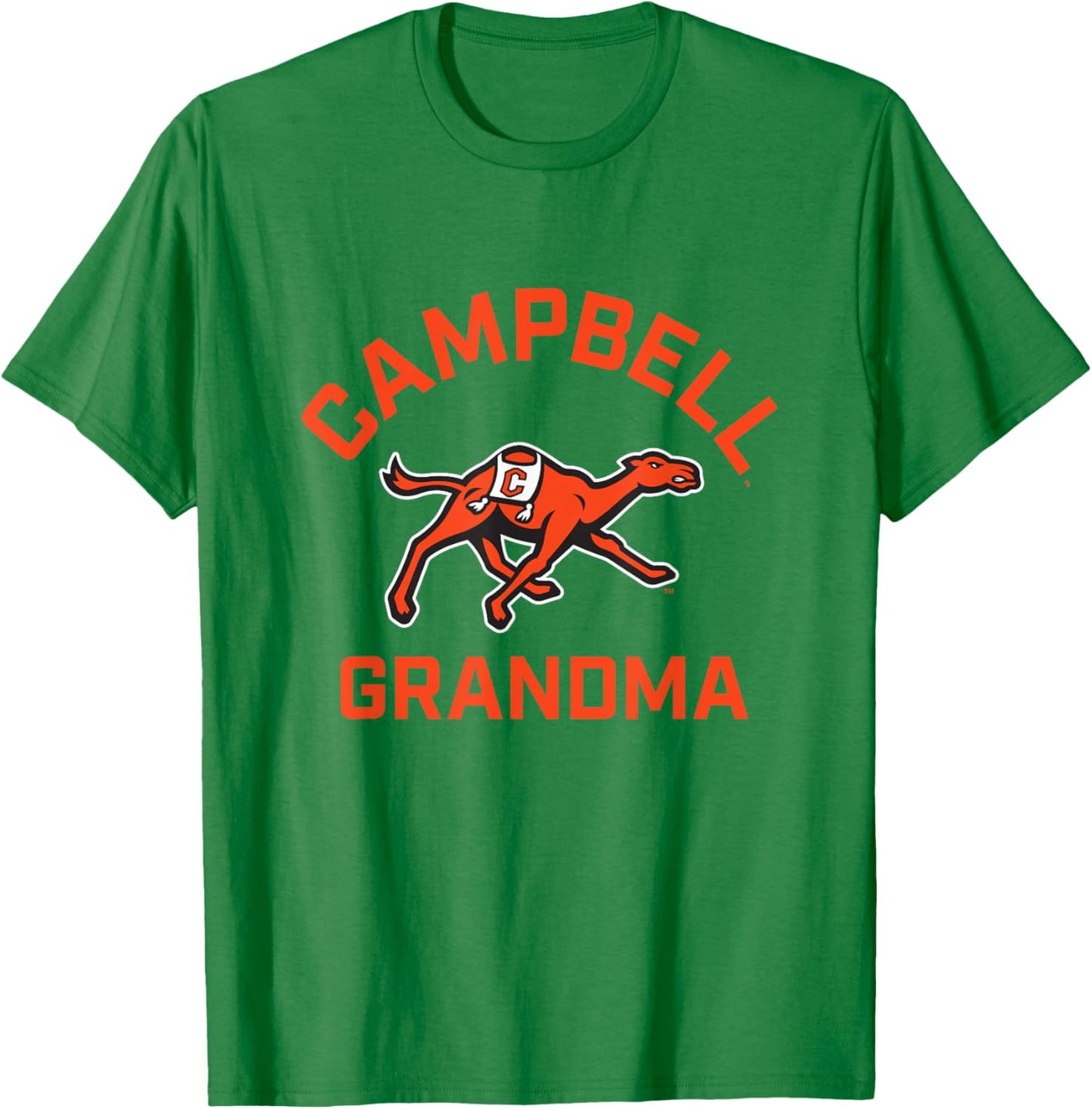Campbell University Fighting Camels Arched Grandma T-Shirt - T-Shirt | Irish Green