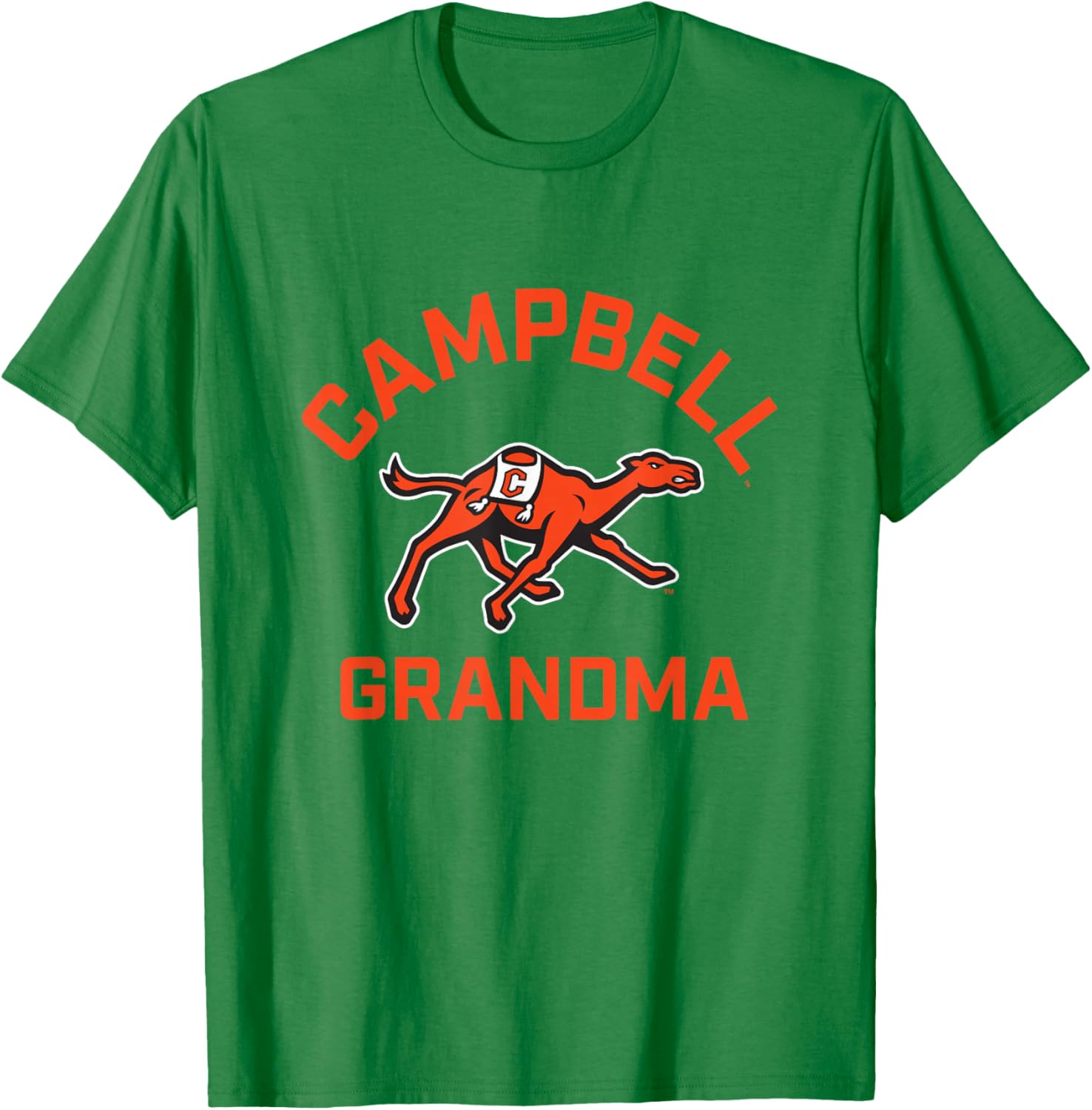 Campbell University Fighting Camels Arched Grandma T-Shirt - T-Shirt | Irish Green