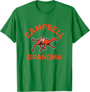 Campbell University Fighting Camels Arched Grandma T-Shirt - T-Shirt | Irish Green