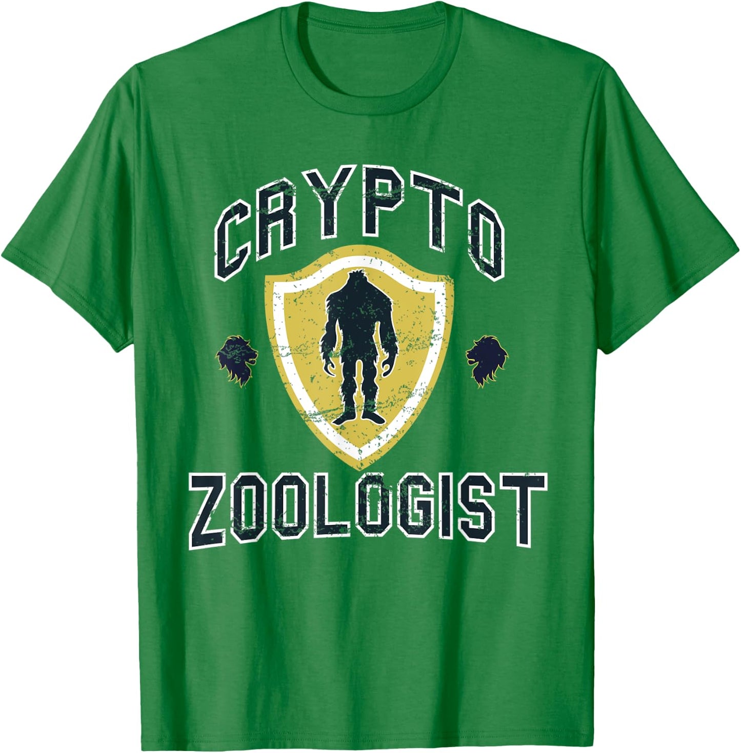 Cryptozoologist Crypto Zoology Bigfoot College T-Shirt - T-Shirt | Irish Green