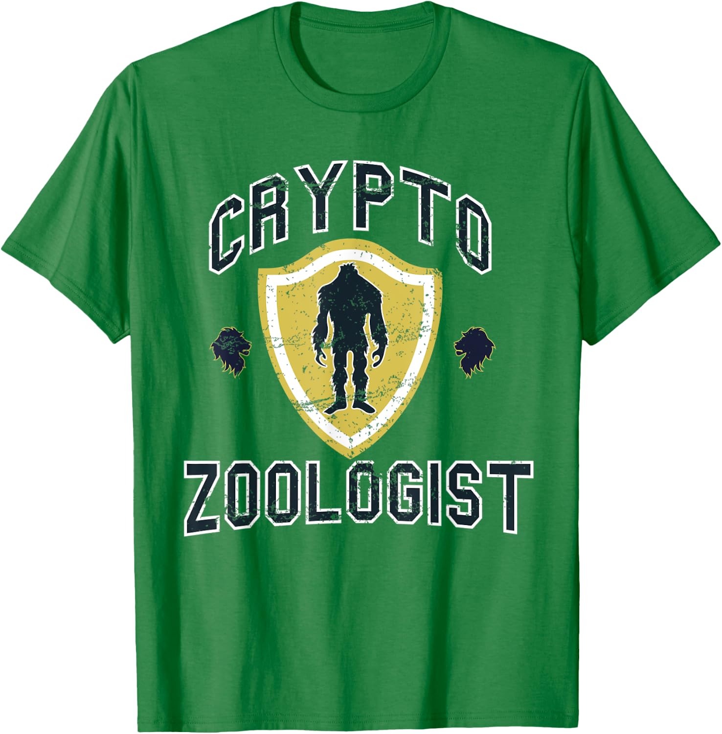 Cryptozoologist Crypto Zoology Bigfoot College T-Shirt - T-Shirt | Irish Green