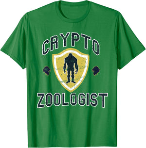 Cryptozoologist Crypto Zoology Bigfoot College T-Shirt - T-Shirt | Irish Green