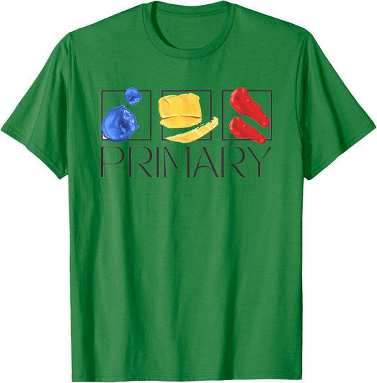 Women Art Teacher Back To School Artist Primary Color Theory T-Shirt - T-Shirt | Irish Green