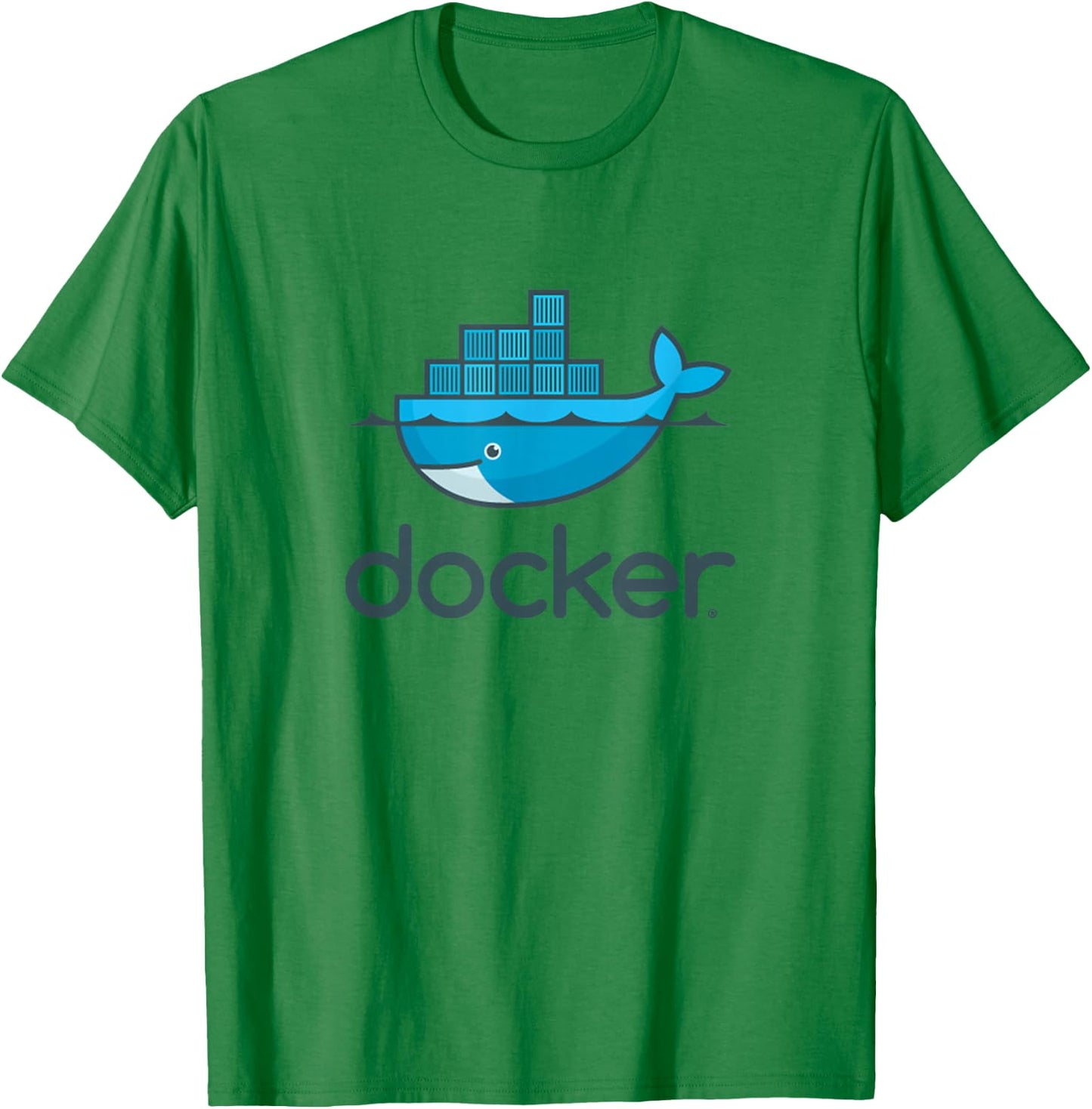 Docker logo container Linux DevOps programming coding T-Shirt - T-Shirt | Irish Green