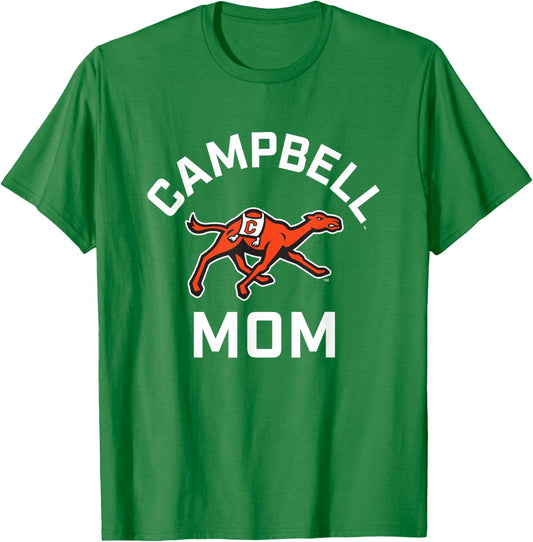 Campbell University Fighting Camels Arched Mom T-Shirt - T-Shirt | Irish Green